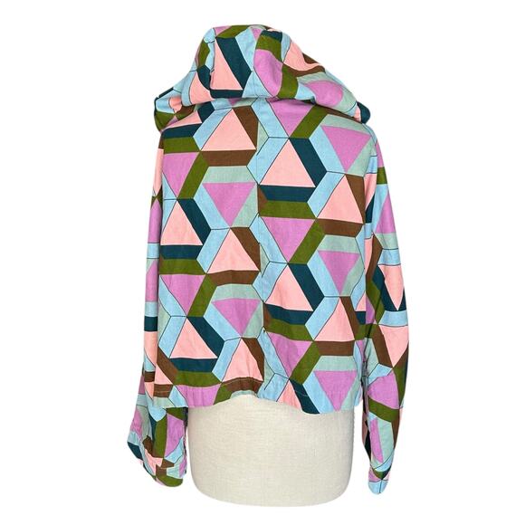 Lucy & Yak Multicolor Geometric Hooded Jacket - Picture 6 of 8